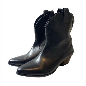 Grigiarancio Women's Black Leather Western Boots